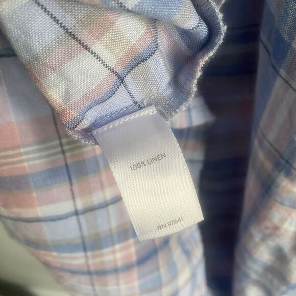 J. Jill Love Linen Rain Drop Multi Sleeveless A Line Shift Maxi Dress Medium - Picture 9 of 10